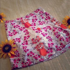 Floral athletic running tennis skirt